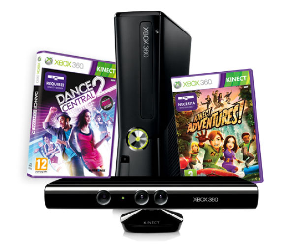 Consola Xbox 360 4 Gb Kinect Dance Central 2 Kinect Adventur